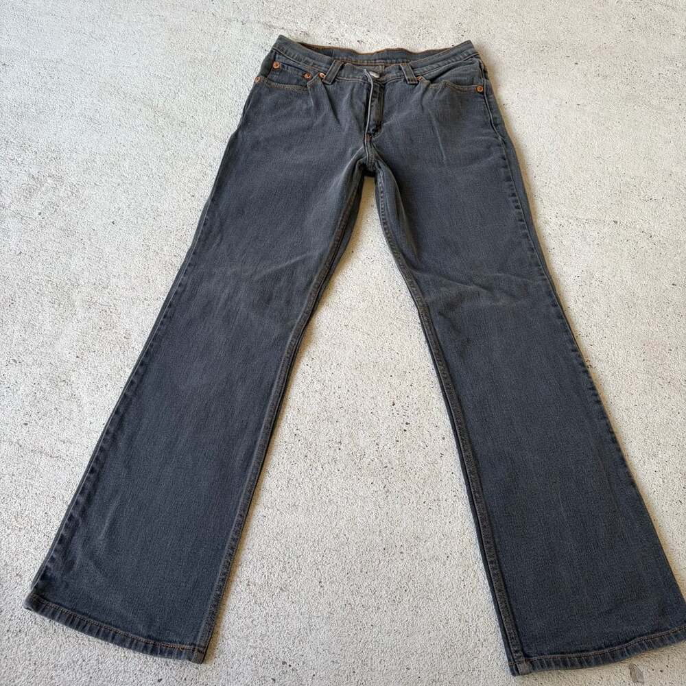 Levi's 517 Bootcut Jeans Women's 11M Gray Wash Stretch Denim Y2K